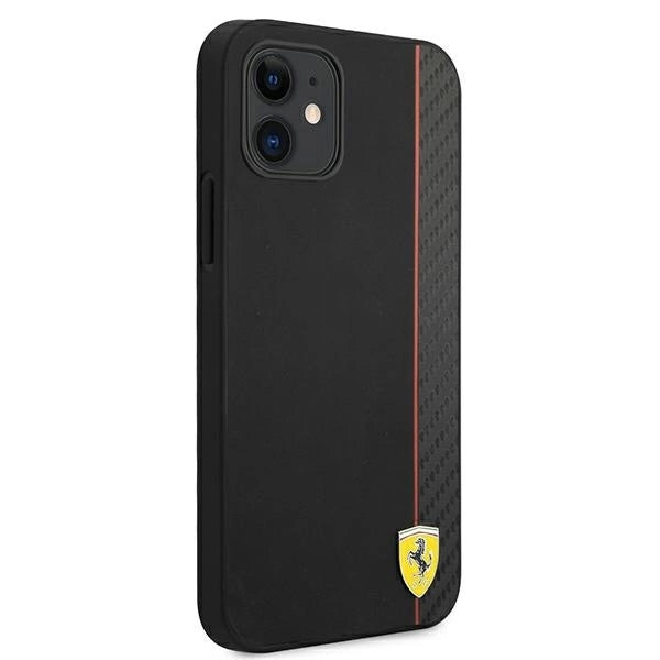 Ferrari FESAXHCP12SBK iPhone 12 mini 5.4" black/black hardcase On Track Carbon Stripe_3