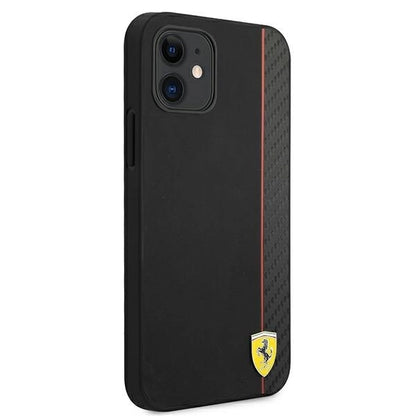 Ferrari FESAXHCP12SBK iPhone 12 mini 5.4" black/black hardcase On Track Carbon Stripe_3