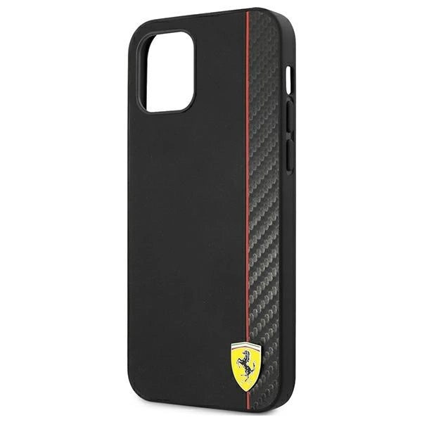 Ferrari FESAXHCP12SBK iPhone 12 mini 5.4" black/black hardcase On Track Carbon Stripe_5