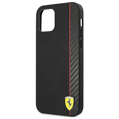 Ferrari FESAXHCP12SBK iPhone 12 mini 5.4" black/black hardcase On Track Carbon Stripe_5