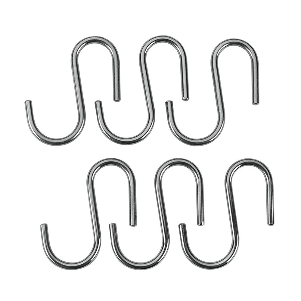 Kit 6 ganchos "s" lonardo cromados 6,5cm metaltex_0