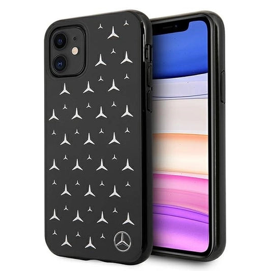 Mercedes MEHCN61ESPBK iPhone 11 6,1" / Xr czarny/black hardcase Silver Stars Pattern_0