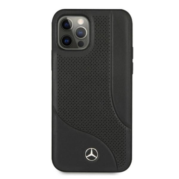 Mercedes MEHCP12LCDOBK iPhone 12 Pro Max 6,7" czarny/black hardcase Leather Perforated Area_2