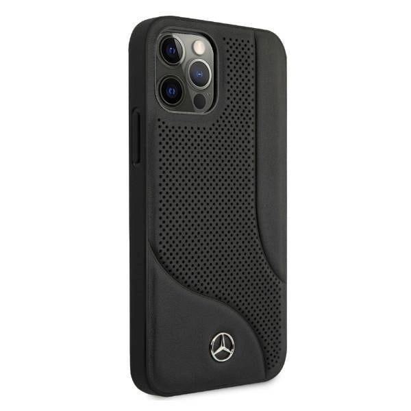 Mercedes MEHCP12LCDOBK iPhone 12 Pro Max 6,7" czarny/black hardcase Leather Perforated Area_3