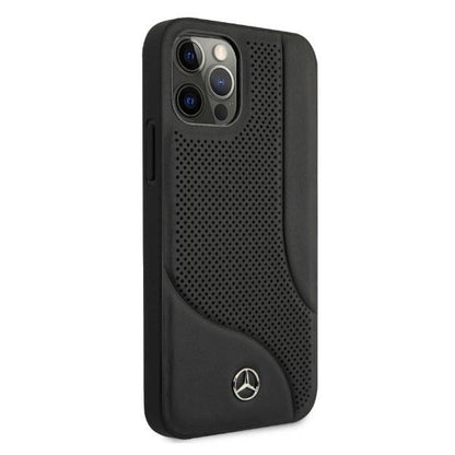 Mercedes MEHCP12LCDOBK iPhone 12 Pro Max 6,7" czarny/black hardcase Leather Perforated Area_3