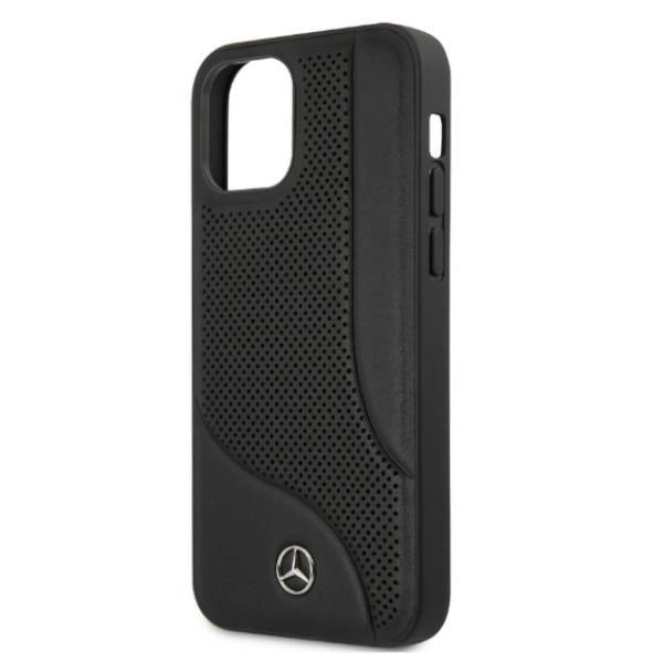 Mercedes MEHCP12LCDOBK iPhone 12 Pro Max 6,7" czarny/black hardcase Leather Perforated Area_5