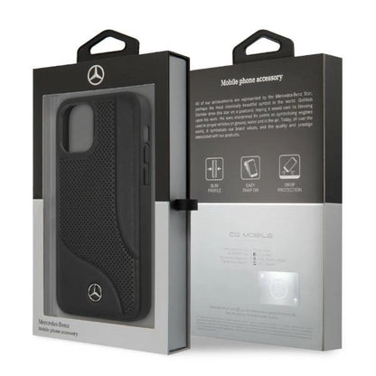 Mercedes MEHCP12LCDOBK iPhone 12 Pro Max 6,7" czarny/black hardcase Leather Perforated Area_7