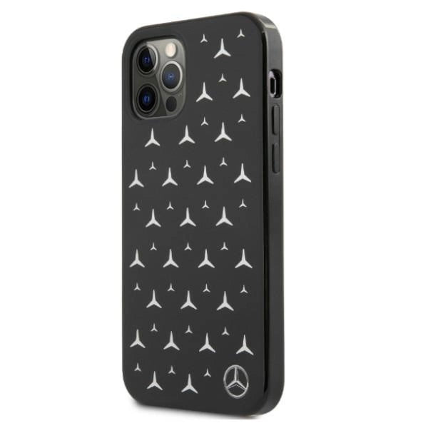 Mercedes MEHCP12LESPBK iPhone 12 Pro Max 6,7" czarny/black hardcase Silver Stars Pattern_1