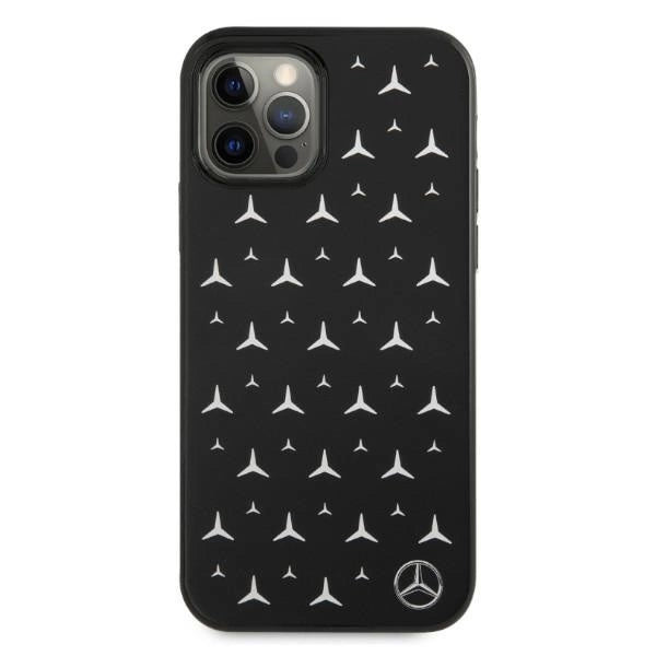 Mercedes MEHCP12LESPBK iPhone 12 Pro Max 6,7" czarny/black hardcase Silver Stars Pattern_2