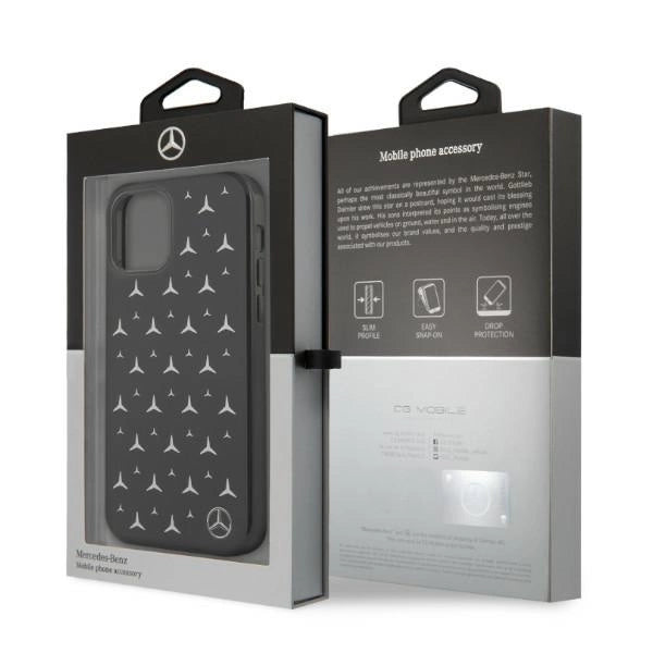 Mercedes MEHCP12LESPBK iPhone 12 Pro Max 6,7" czarny/black hardcase Silver Stars Pattern_7
