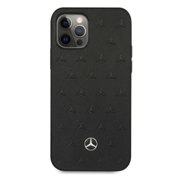 Mercedes MEHCP12LPSQBK iPhone 12 Pro Max 6,7" czarny/black hardcase Leather Stars Pattern_2