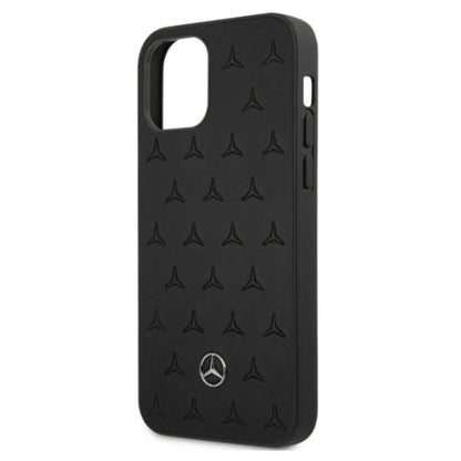 Mercedes MEHCP12LPSQBK iPhone 12 Pro Max 6,7" czarny/black hardcase Leather Stars Pattern_5