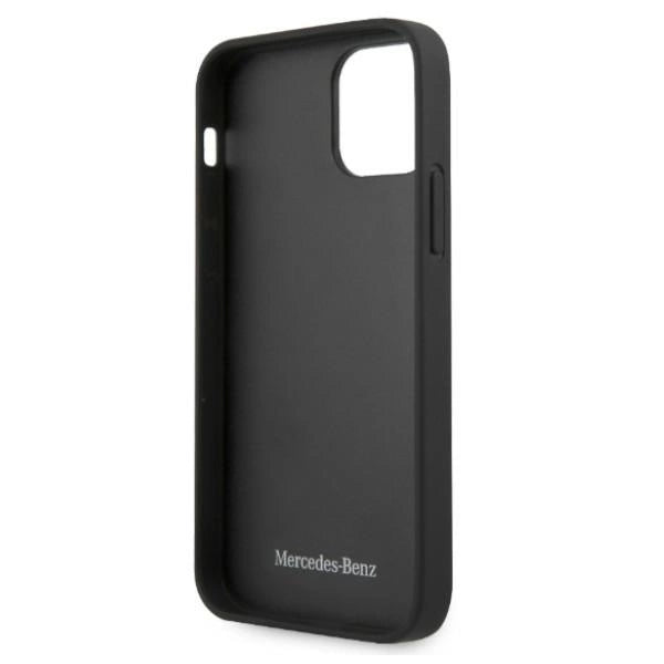 Mercedes MEHCP12LPSQBK iPhone 12 Pro Max 6,7" czarny/black hardcase Leather Stars Pattern_6