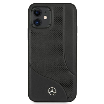 Mercedes MEHCP12SCDOBK iPhone 12 mini 5,4" czarny/black hardcase Leather Perforated Area_2