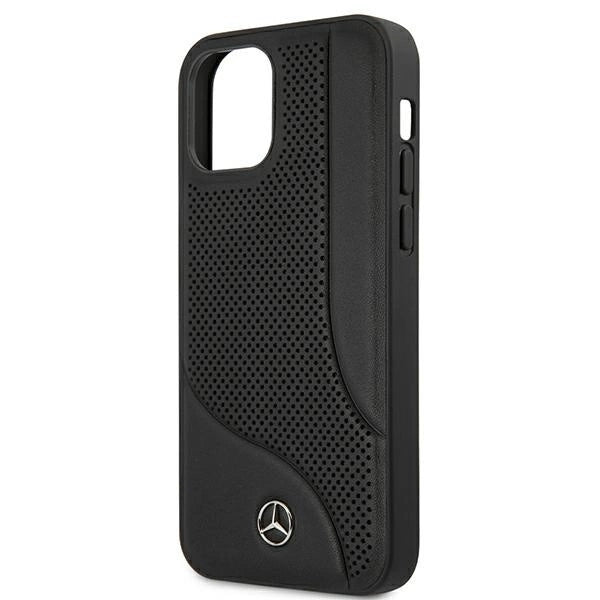 Mercedes MEHCP12SCDOBK iPhone 12 mini 5,4" czarny/black hardcase Leather Perforated Area_5