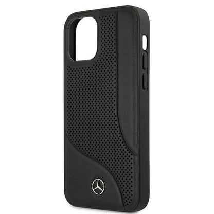 Mercedes MEHCP12SCDOBK iPhone 12 mini 5,4" czarny/black hardcase Leather Perforated Area_5