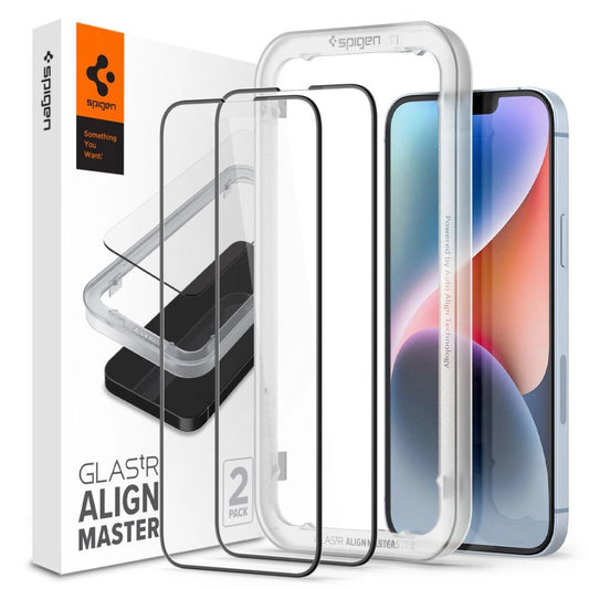 Spigen ALM Glass FC Tempered Glass for iPhone 13 / 13 Pro / 14 - Black 2 pcs._0