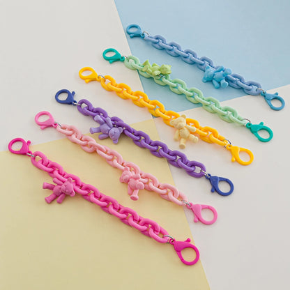 Color Chain (rope) colorful chain phone holder pendant for backpack wallet yellow_3