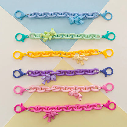 Color Chain (rope) colorful chain phone holder pendant for backpack wallet yellow_5