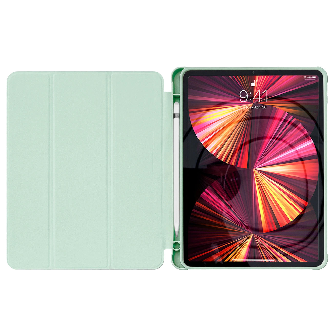 Stand Tablet Case Smart Cover case for iPad Pro 12.9 &#39;&#39; 2021/2020 with stand function green_2