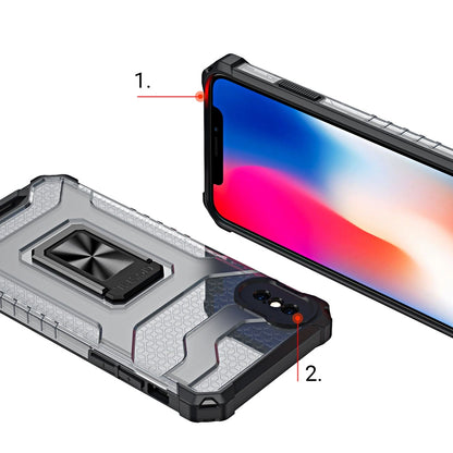 Crystal Ring Case Kickstand Tough Rugged Cover for iPhone XS Max red_5