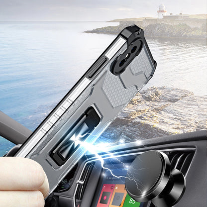 Crystal Ring Case Kickstand Tough Rugged Cover for iPhone XS Max red_2