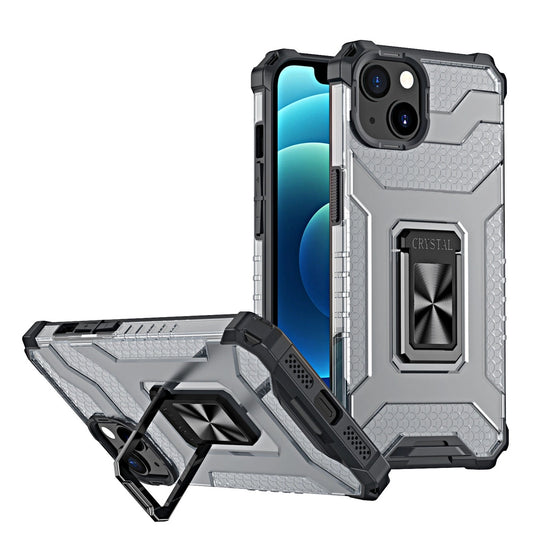 Crystal Ring Case Kickstand Tough Rugged Cover for iPhone 13 mini black_0