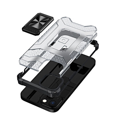 Crystal Ring Case Kickstand Tough Rugged Cover for iPhone 13 mini black_1