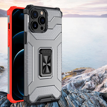 Crystal Ring Case Kickstand Tough Rugged Cover for iPhone 13 Pro Max black_7