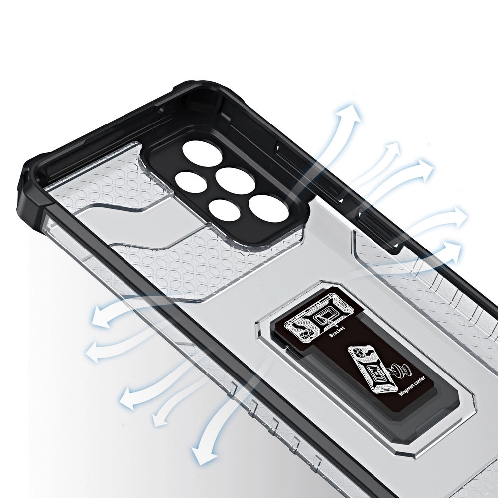 Crystal Ring Case Kickstand Tough Rugged Cover for Samsung Galaxy A72 4G red_4