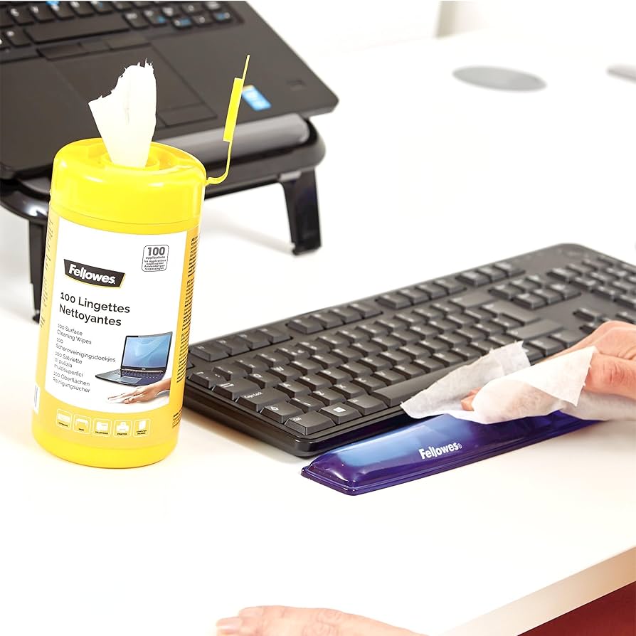 Toalhitas Fellowes para Limpeza de Ecrãs 100 Unidades