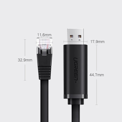 Ugreen console cable USB - Ethernet RJ45 1.5m black (CM204)_9