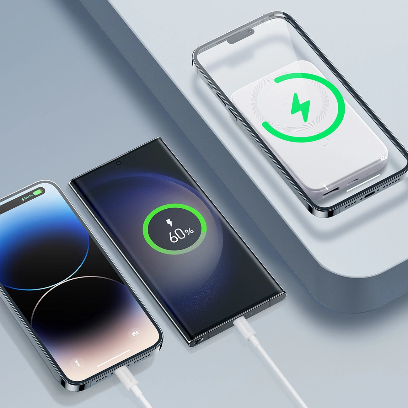 Powerbank Joyroom JR-W020 20W 10000mAh MagSafe + USB-A - USB-C cable 0.25m - white_13