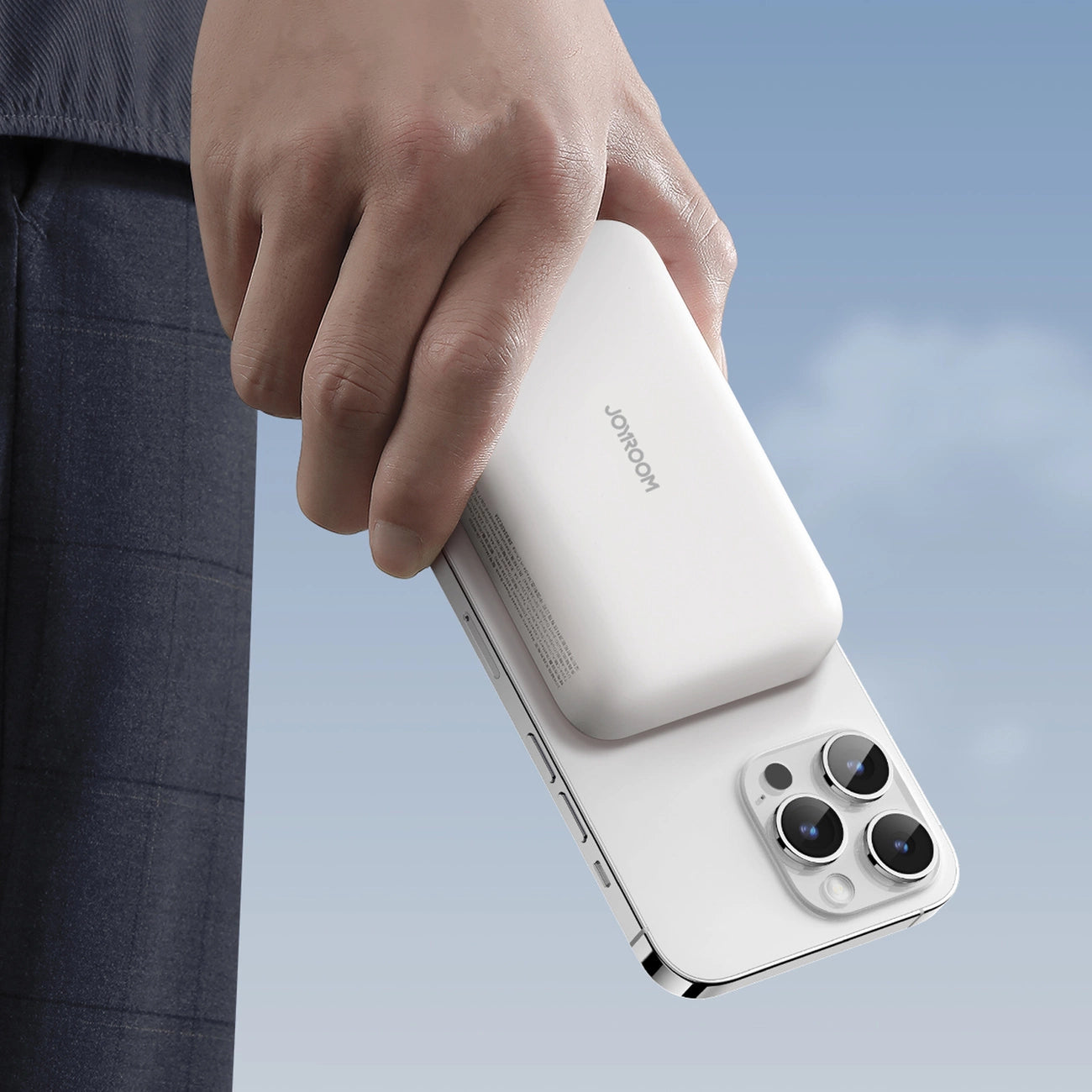 Powerbank Joyroom JR-W020 20W 10000mAh MagSafe + USB-A - USB-C cable 0.25m - white_14