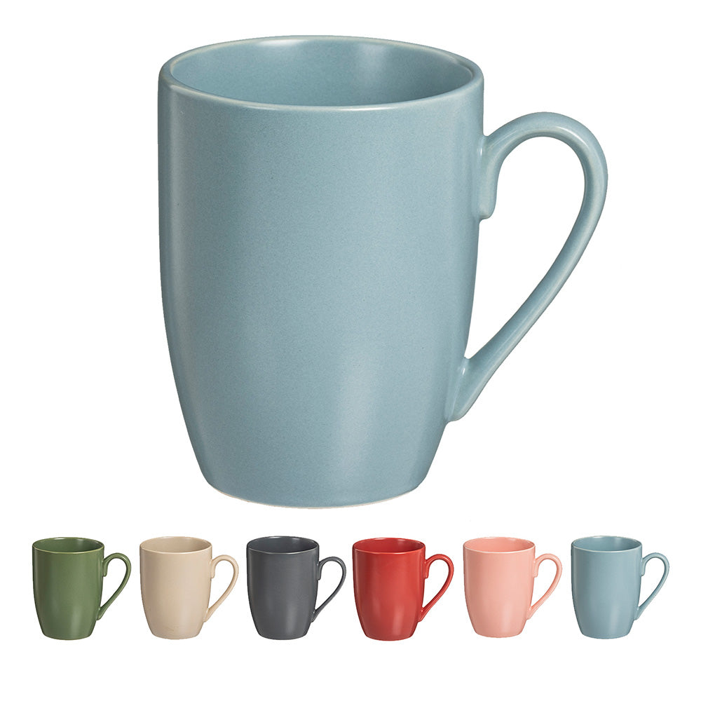 Pack 6 chÃ¡vena mug de porcelana mate 350ml 6 cores sortidas kozina_0