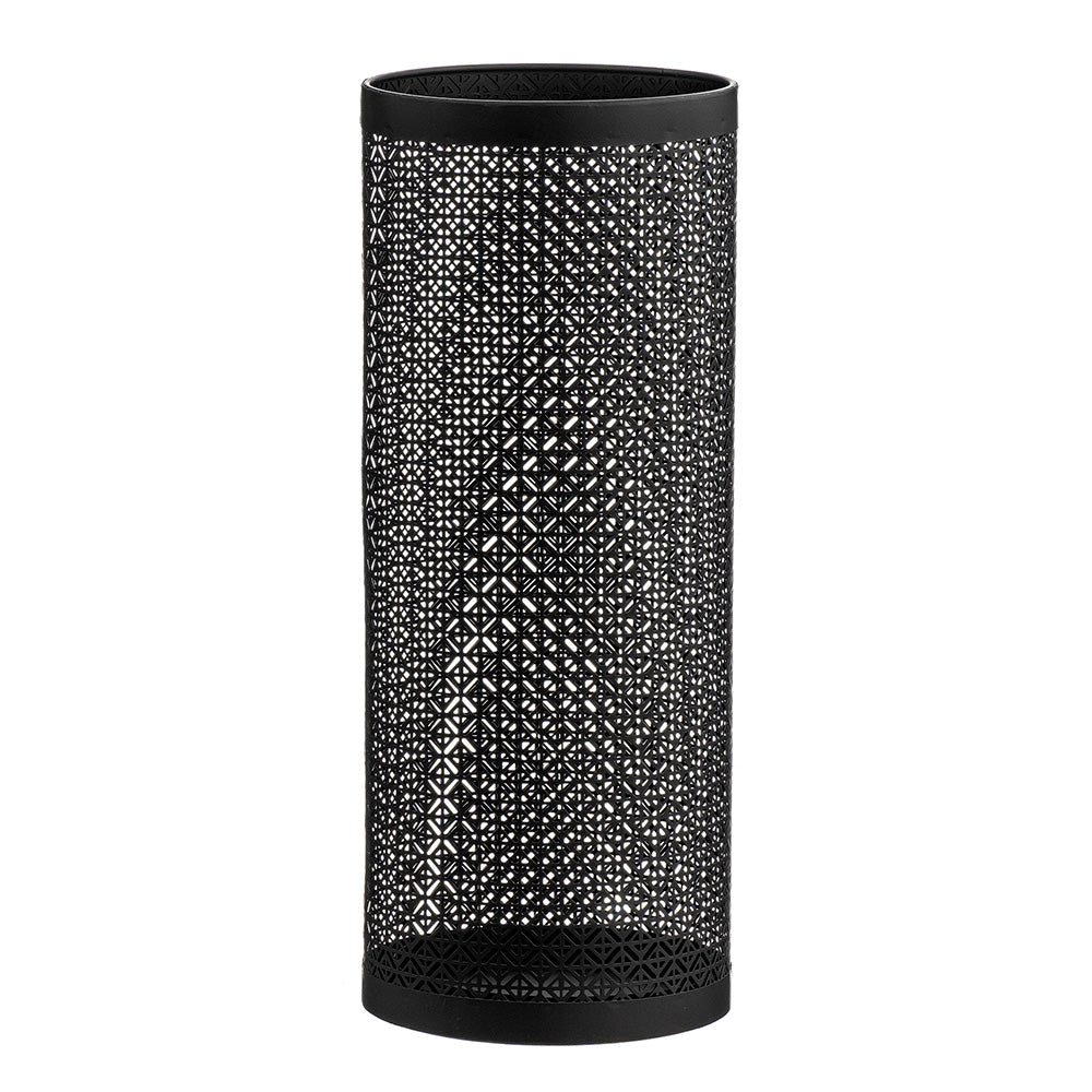 Suporte para guarda-chuva redondo em metal filigree preto 20x50cm caison_0