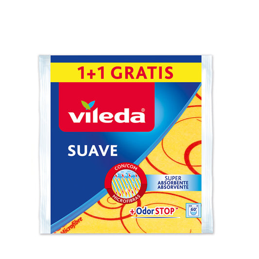 Pano amarelo suave 1+1 30% microfibra 148936 vileda_0