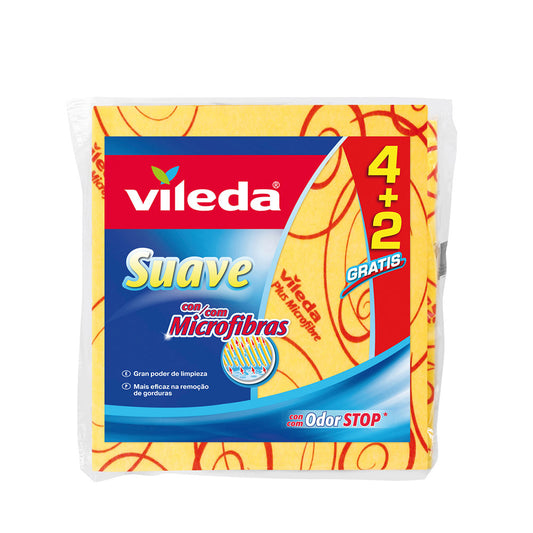 Pano amarelo suave 4+2 30% microfibra 142010 vileda_0