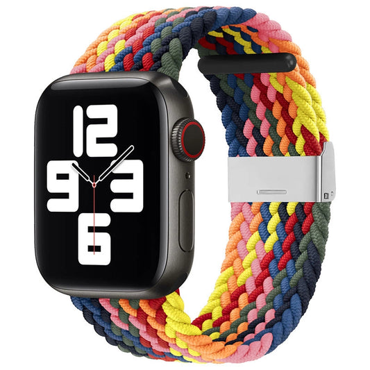 Braided Fabric Strap Bracelet Strap Fabric Band for Apple Watch 38 / 40 / 41 mm - Multicolor_0
