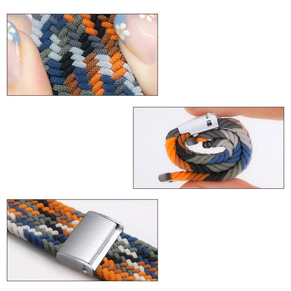 Braided Fabric Strap Bracelet Strap Fabric Band for Apple Watch 42 / 44 / 45 / 49 mm - Multicolor_3