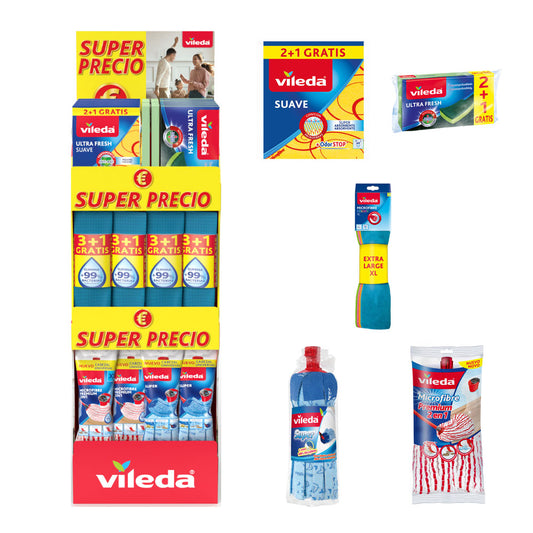 Expositor vileda universal de super preÃ§o, 39 x 38 x 122 cm_0