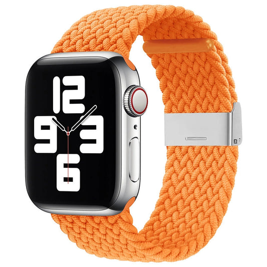 Strap Fabric Band for Watch Ultra / 9 / 8 / 7 / 6 / SE / 5 / 4 / 3 / 2 (49mm / 45mm / 44mm / 42mm) Braided Fabric Strap Watch Bracelet Orange (10)_0