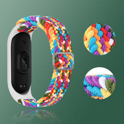 Strap Fabric replacement band strap for Xiaomi Mi Band 6 / 5 / 4 / 3 braided cloth bracelet blue_3