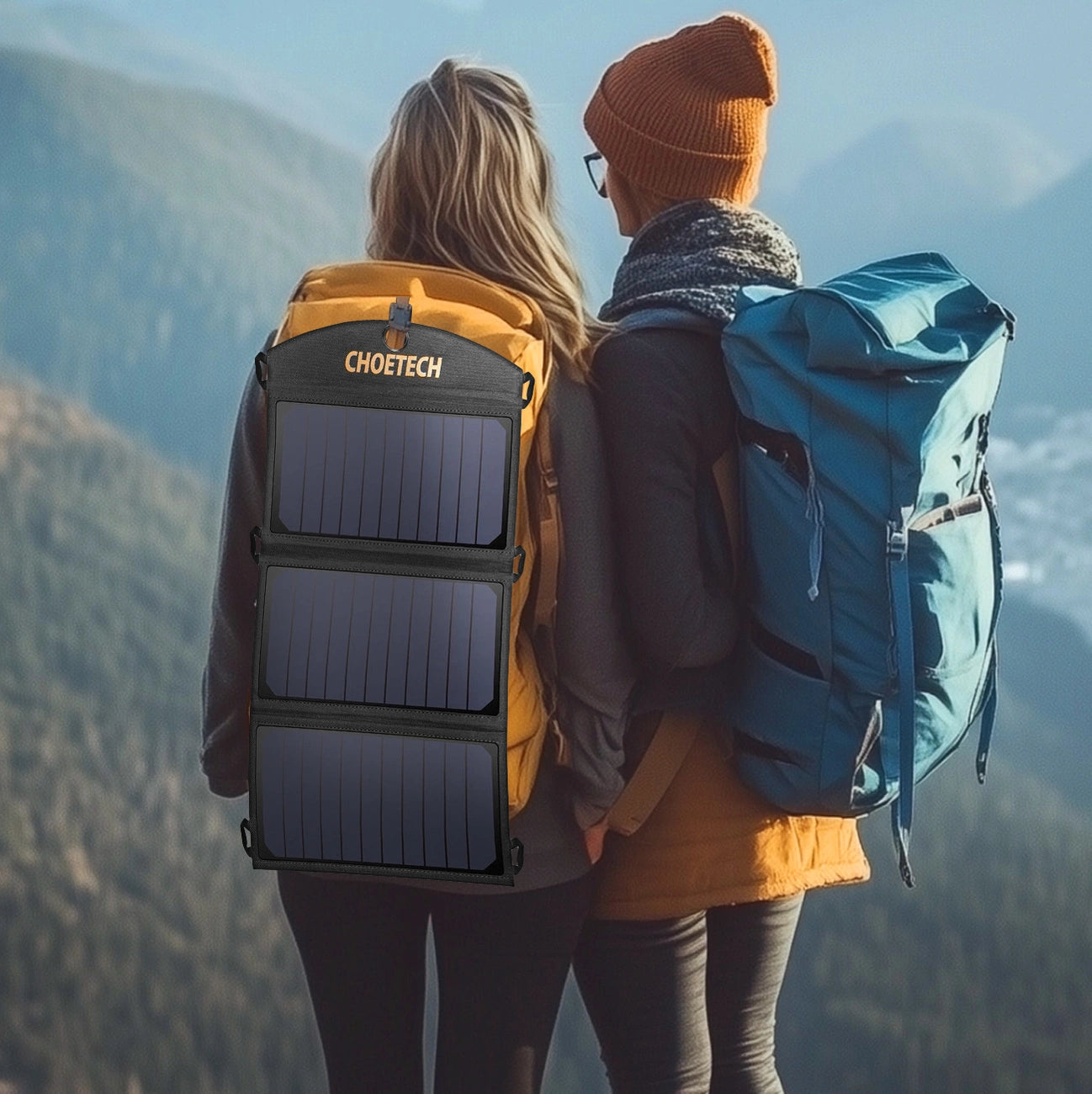 Choetech SC001 solar foldable charger 19W 2x USB-A - black_10