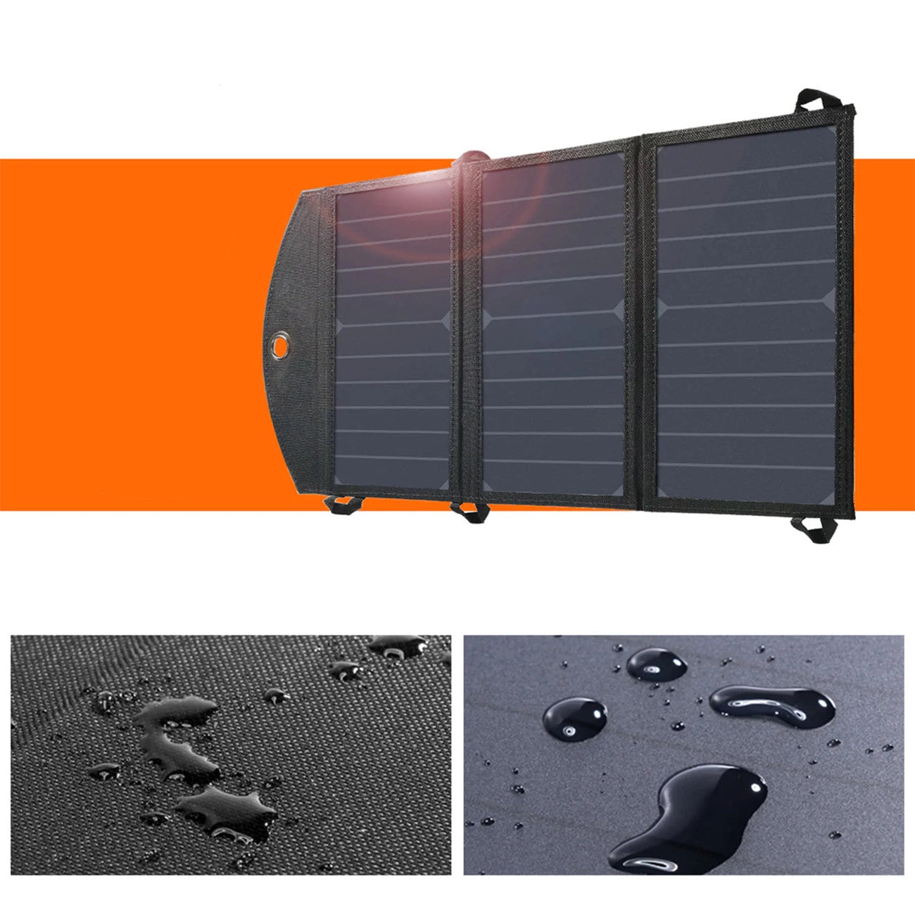 Choetech SC001 solar foldable charger 19W 2x USB-A - black_4