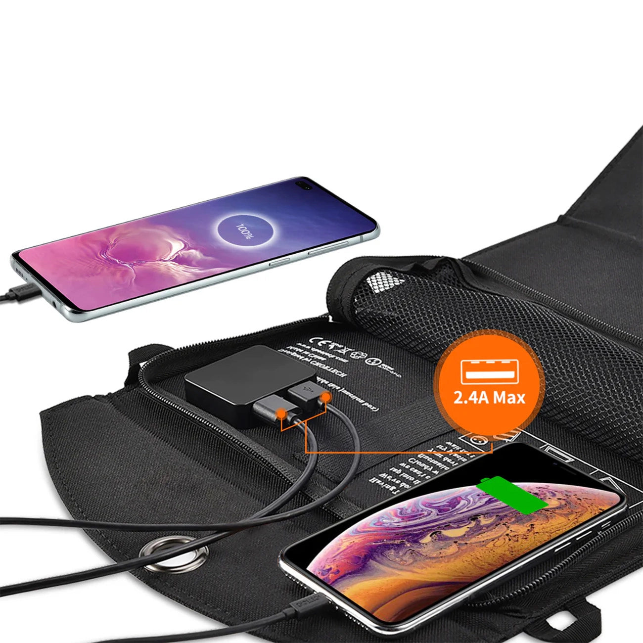Choetech SC001 solar foldable charger 19W 2x USB-A - black_9