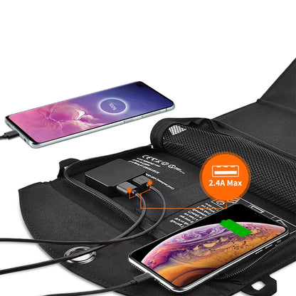 Choetech SC001 solar foldable charger 19W 2x USB-A - black_9