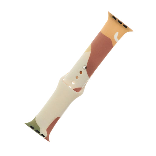 Strap Moro Band for Apple Watch 9 / 8 / 7 / 6 / SE / 5 / 4 / 3 / 2 (41mm / 40mm / 38mm) Silicone Strap Watch Bracelet Pattern 1_0