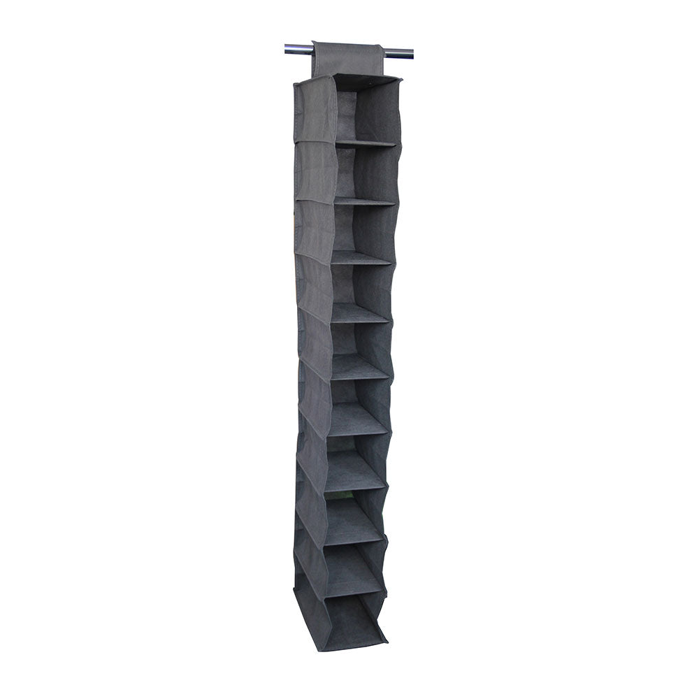 Organizador de armÃ¡rio com 10 compartimentos 15x30x122cm tecido sem tecer mondex_0