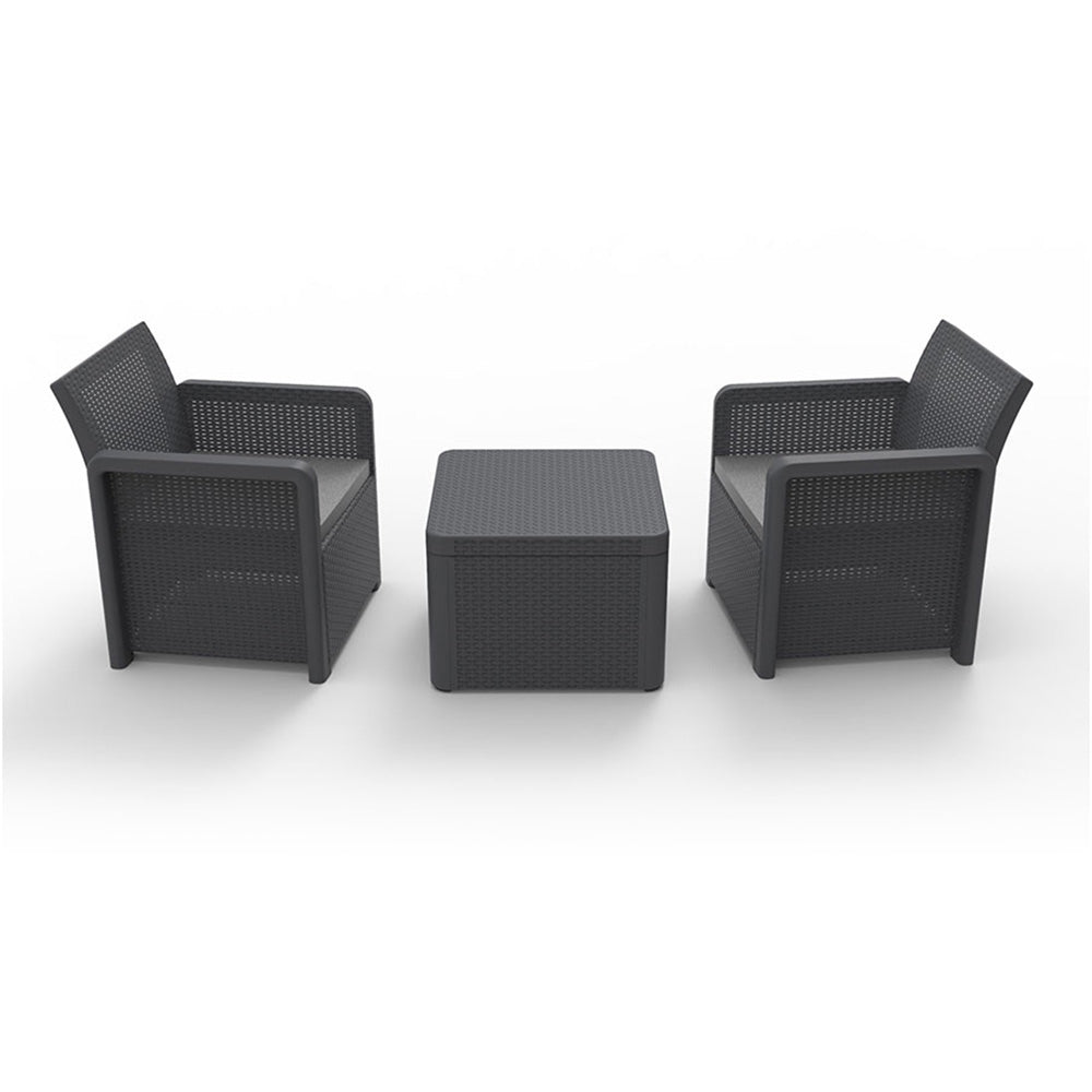 Conjunto jardim/terraÃ§o de 2 cadeiras + 1 mesa nassau tete a tete, antracite_0